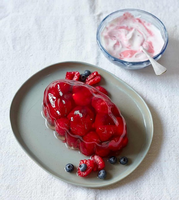 Water kefir raspberry jelly