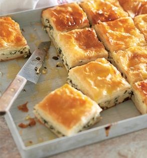 Water pastry with feta and kale (Su böreği)