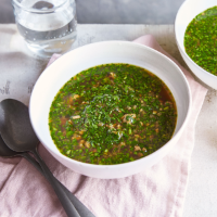 Watercress & pork soup with Vietnamese flavours