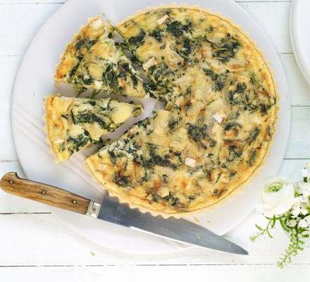 Watercress and Brie tart