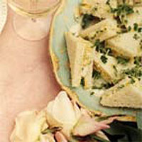 Watercress and lemon sandwiches