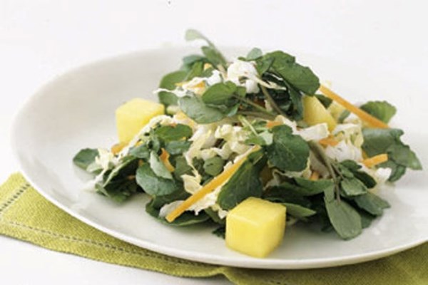 Watercress and mango salad