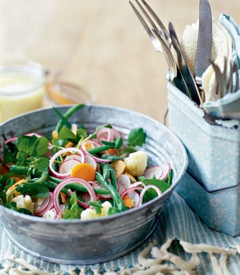 Watercress and piccalilli salad