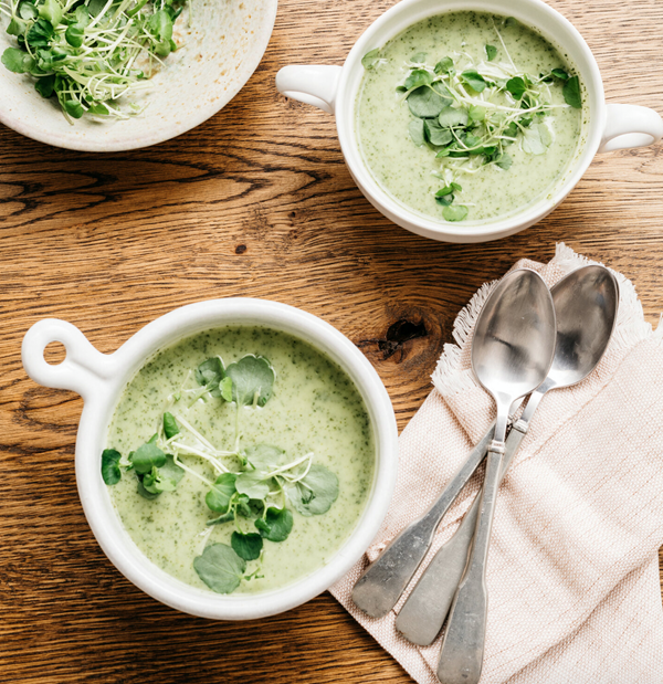 Watercress and potato soup