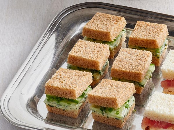 Watercress Benedictine tea sandwiches