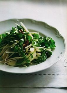 Watercress, pear & celeriac salad