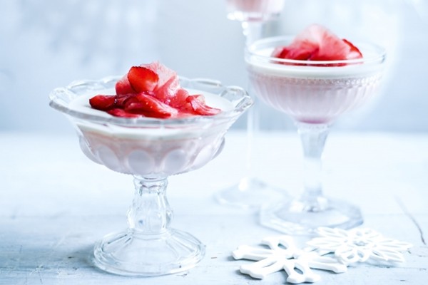 Watermelon & coconut panna cotta