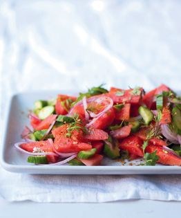 Watermelon & coriander salad