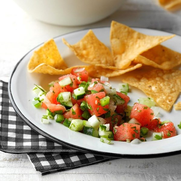 Watermelon & cucumber salsa