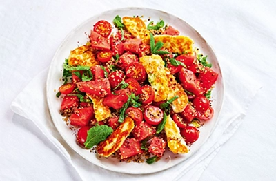 Watermelon & halloumi salad with sumac