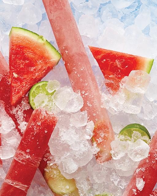 Watermelon & lime pops