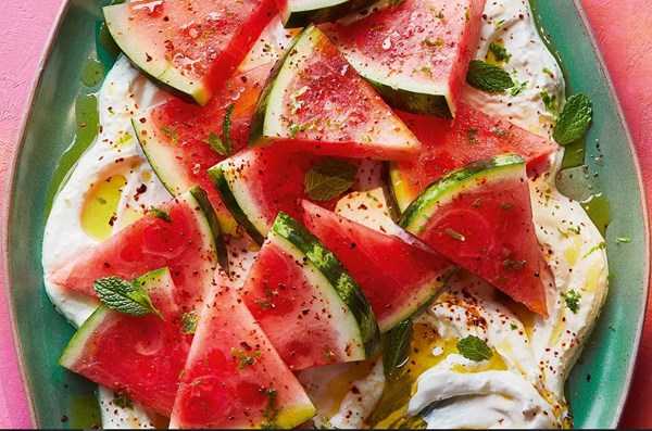 Watermelon & whipped feta salad