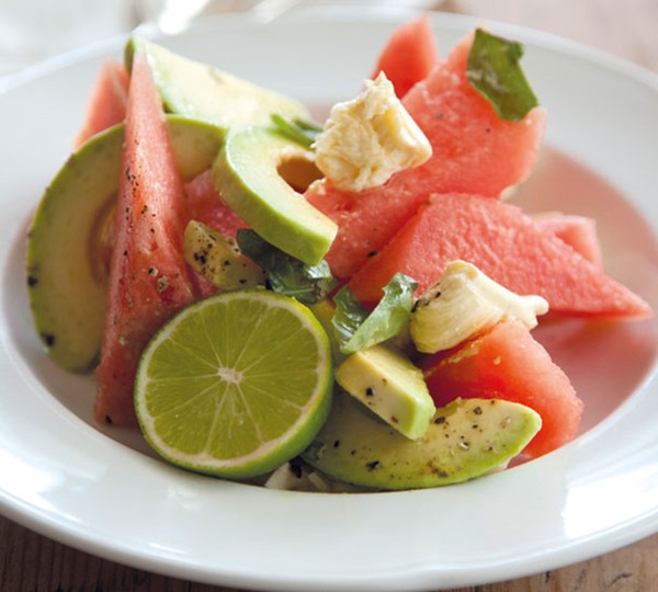 Watermelon and avocado salad