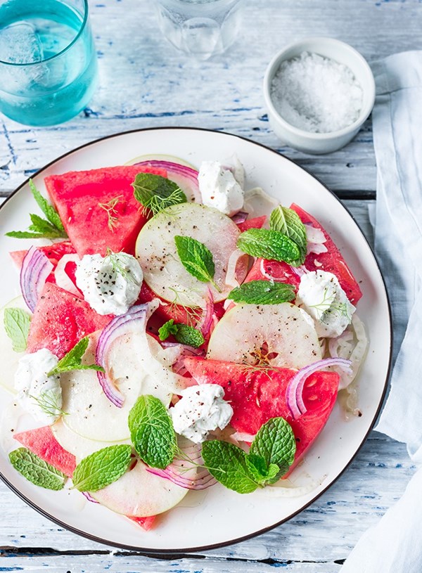 Watermelon and fennel salad