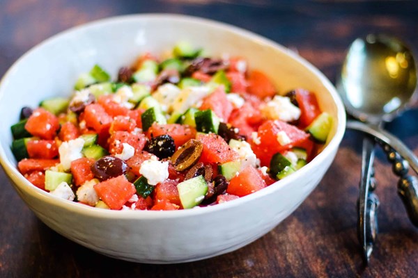 Watermelon and feta salad