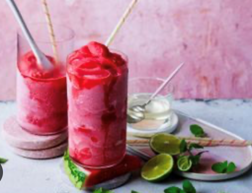 Watermelon and gin slushie