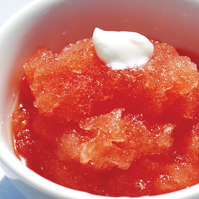 Watermelon and ginger granité