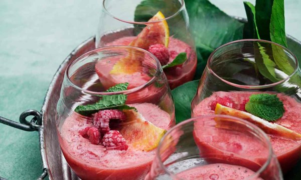 Watermelon and raspberry cooler