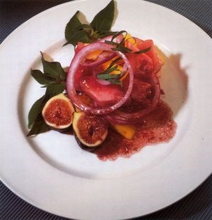 Watermelon and red onion salad