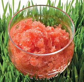 Watermelon and tea granita