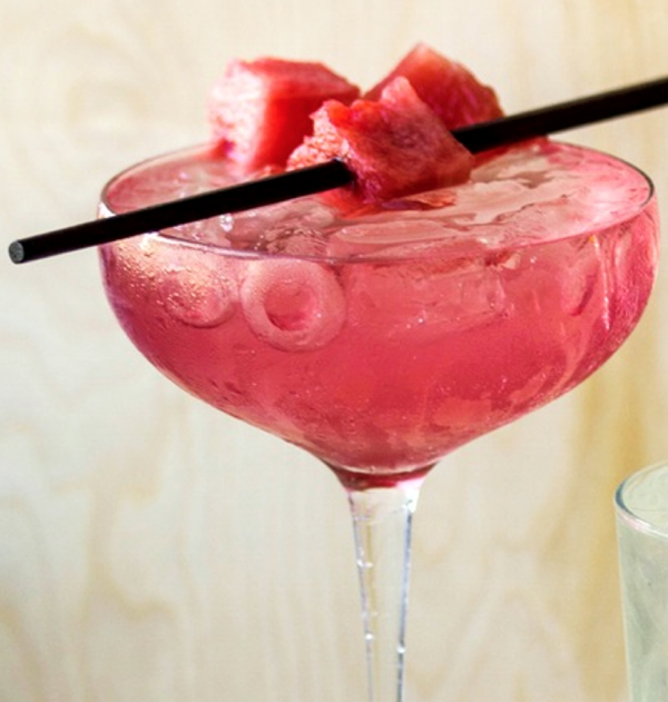 Watermelon and white Zinfandel cooler