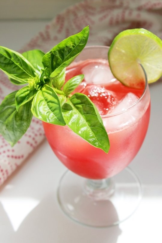 Watermelon basil agua fresca