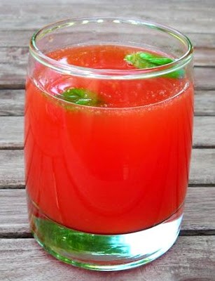 Watermelon basil aqua fresca