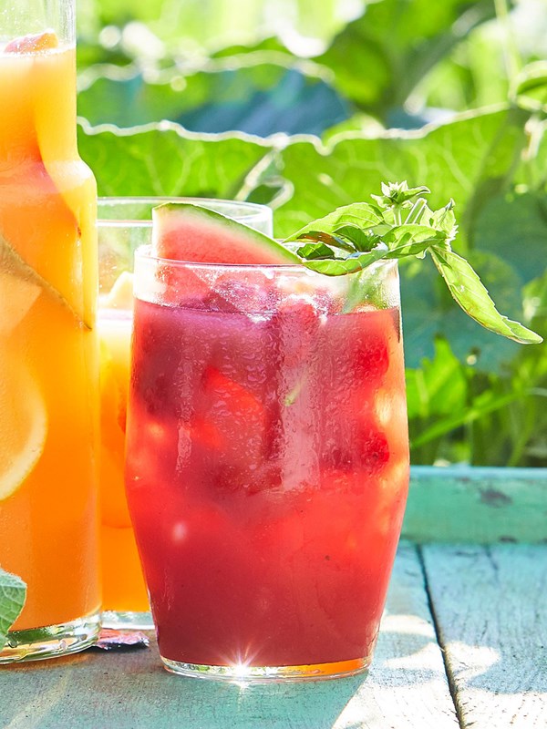 Watermelon-berry-basil blend