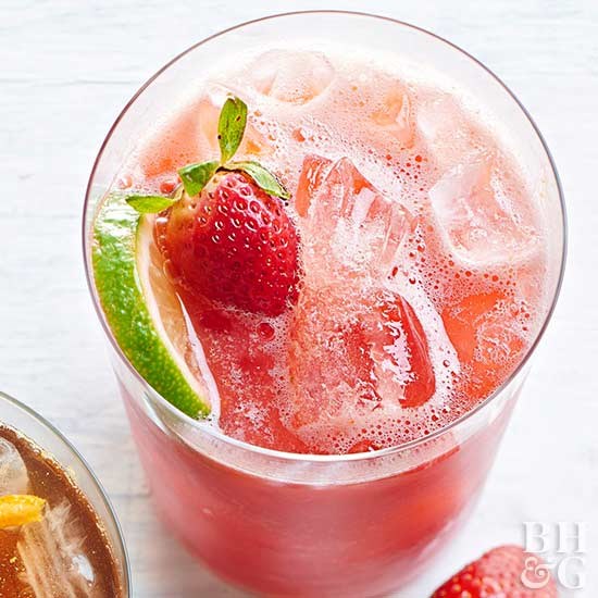 Watermelon-berry limeade