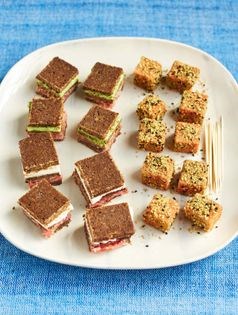 Watermelon blocks with spiced seeds