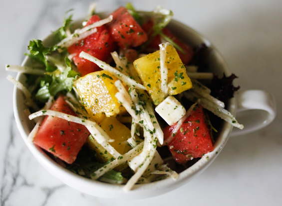 Watermelon chimchurri salad