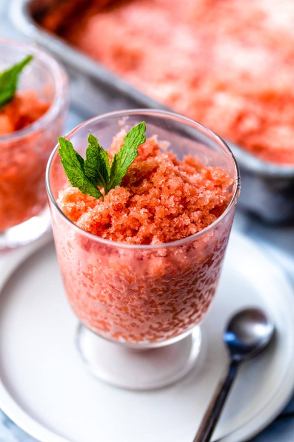 Watermelon cucumber granita 