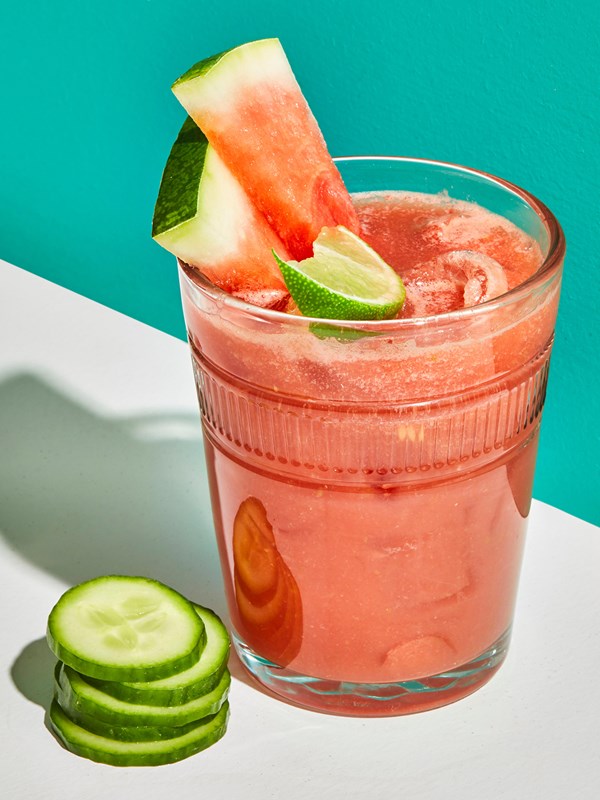 Watermelon-cucumber-lime refresher