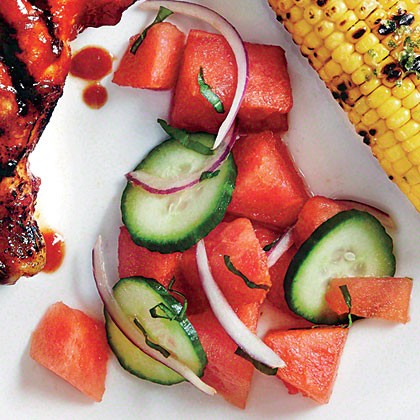 Watermelon-cucumber salad