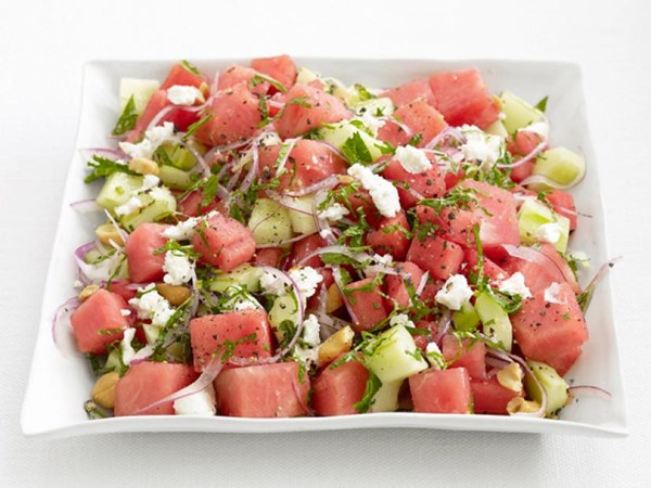 Watermelon-cucumber salad 