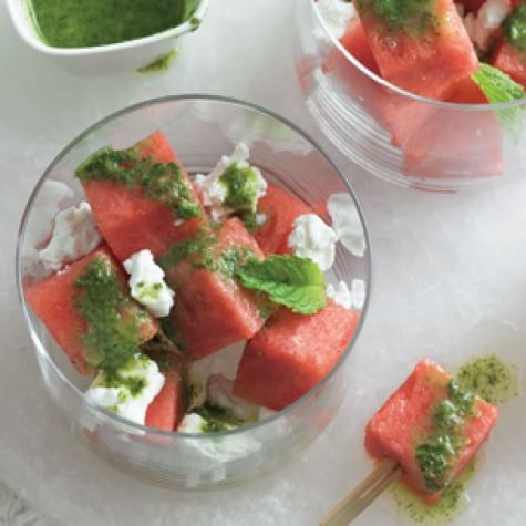 Watermelon, feta & mint salad