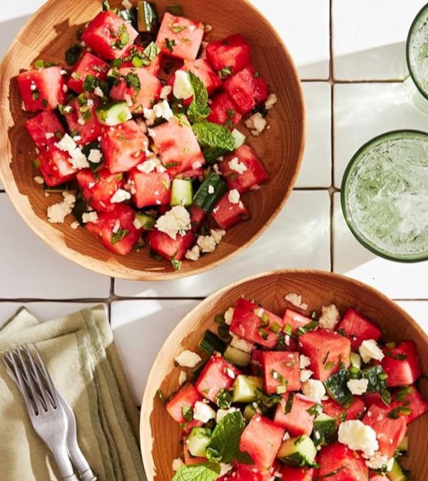 Watermelon feta salad
