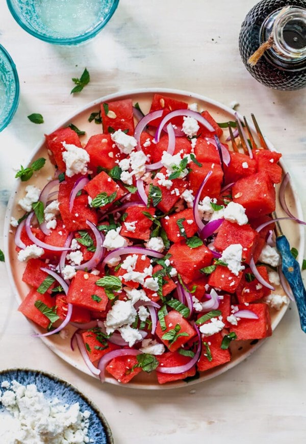 Watermelon feta salad