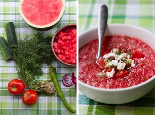 Watermelon gazpacho