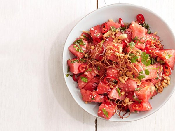 Watermelon-herb salad