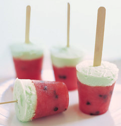Watermelon ice pops