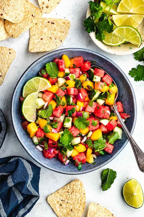 Watermelon mango salsa