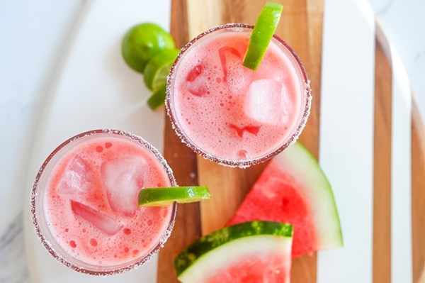 Watermelon margarita mocktails