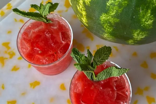 Watermelon margarita punch bowl