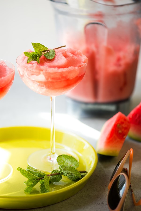 Watermelon mint frosé