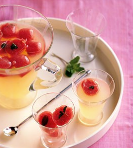 Watermelon-mint ice cubes