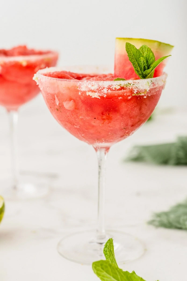 Watermelon mint margaritas