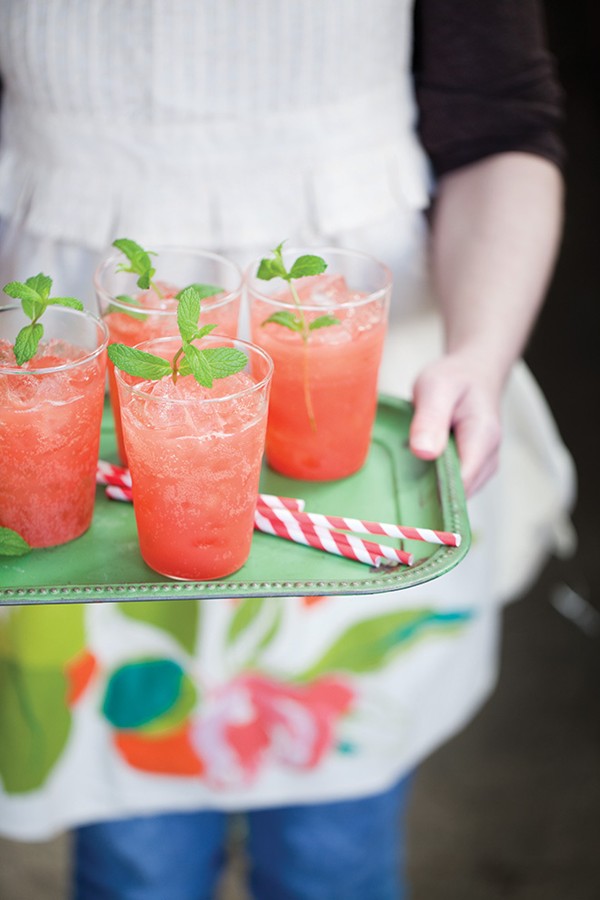 Watermelon-mint soda