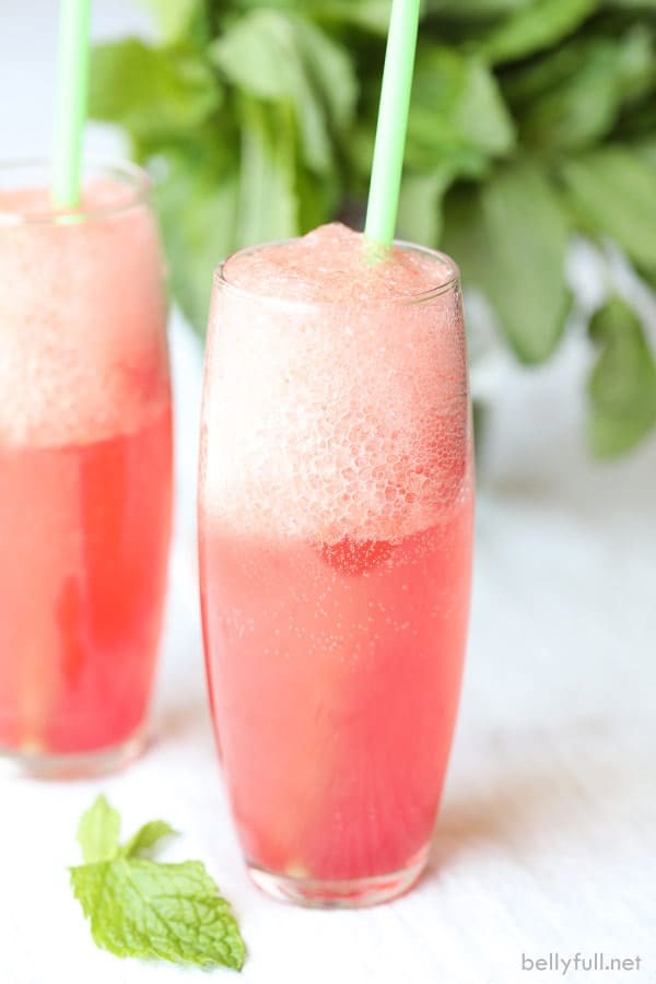 Watermelon-mint soda