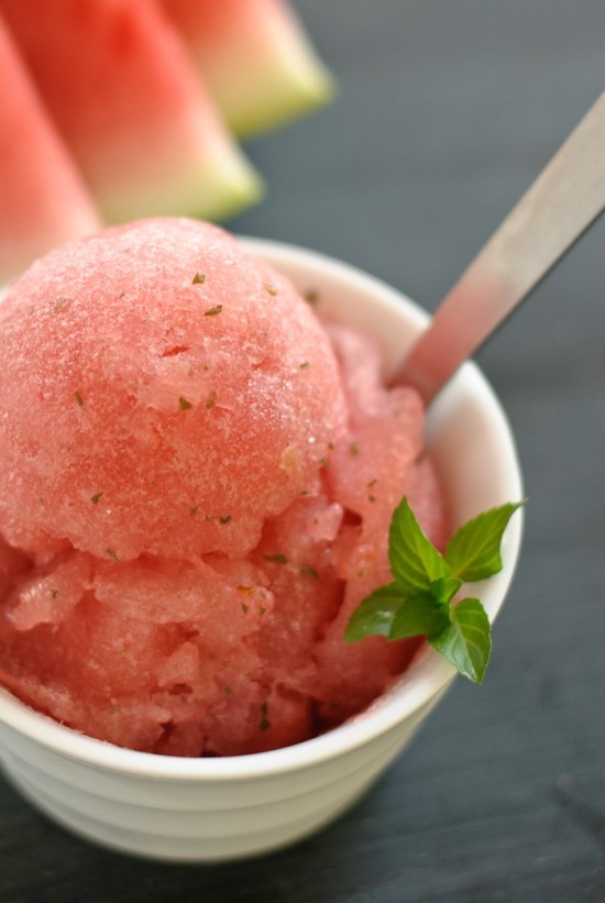 Watermelon mint sorbet
